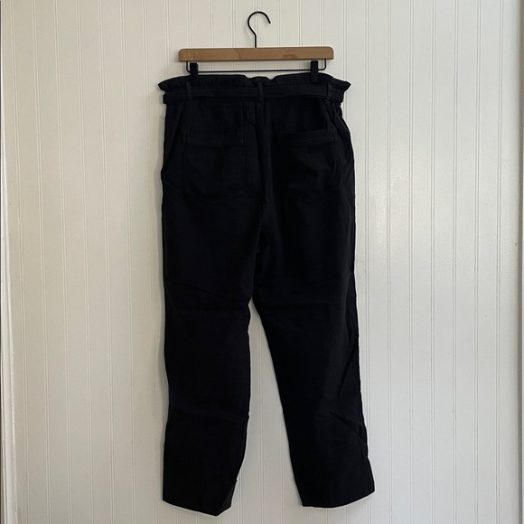 ANTHROPOLOGIE Malin Utility Belted Taper Leg Cotton Pant in Black Size M - Picture 3 of 8